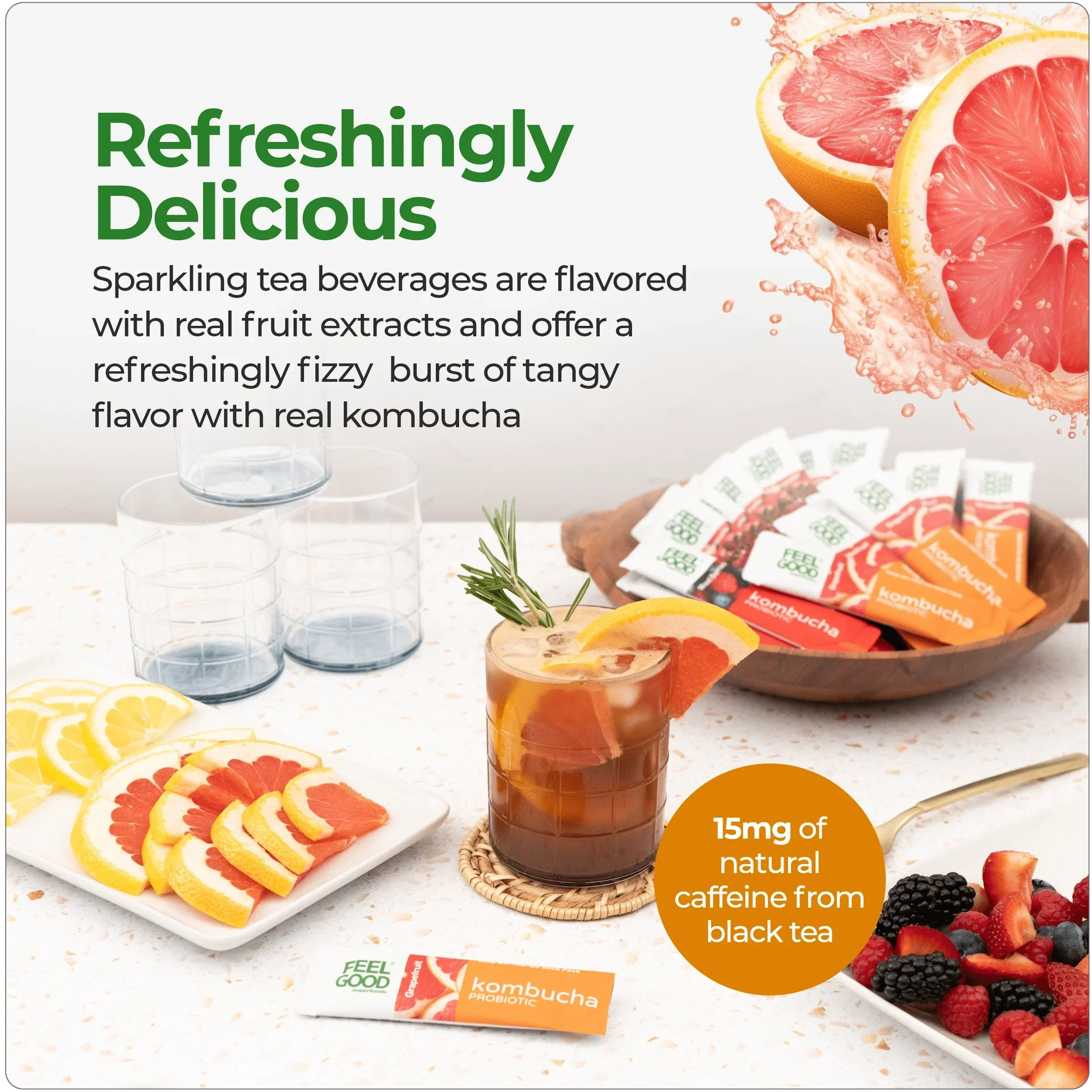 Kombucha Iced Tea (14 stick packs) - Image 7