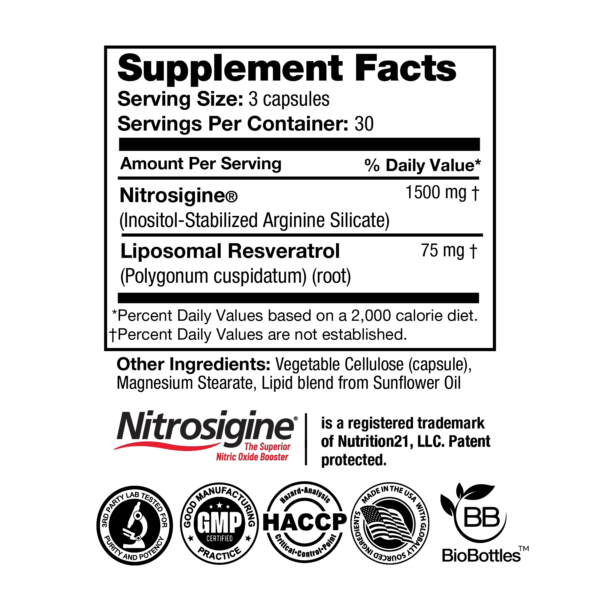 Nitric Oxide Booster (90 Vegan Capsules) - Image 4