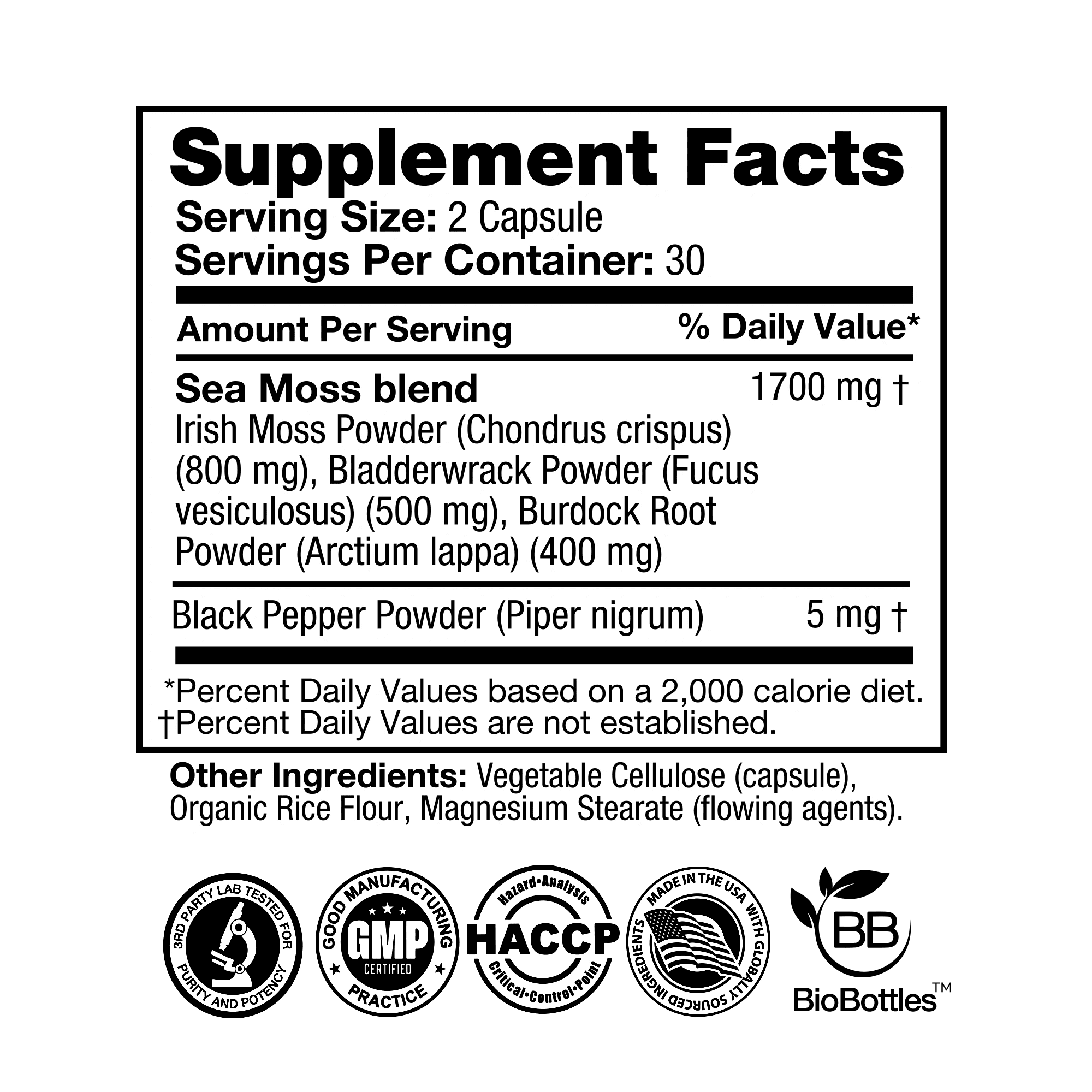 Sea Moss Complex (60 Vegan Capsules) - Image 4
