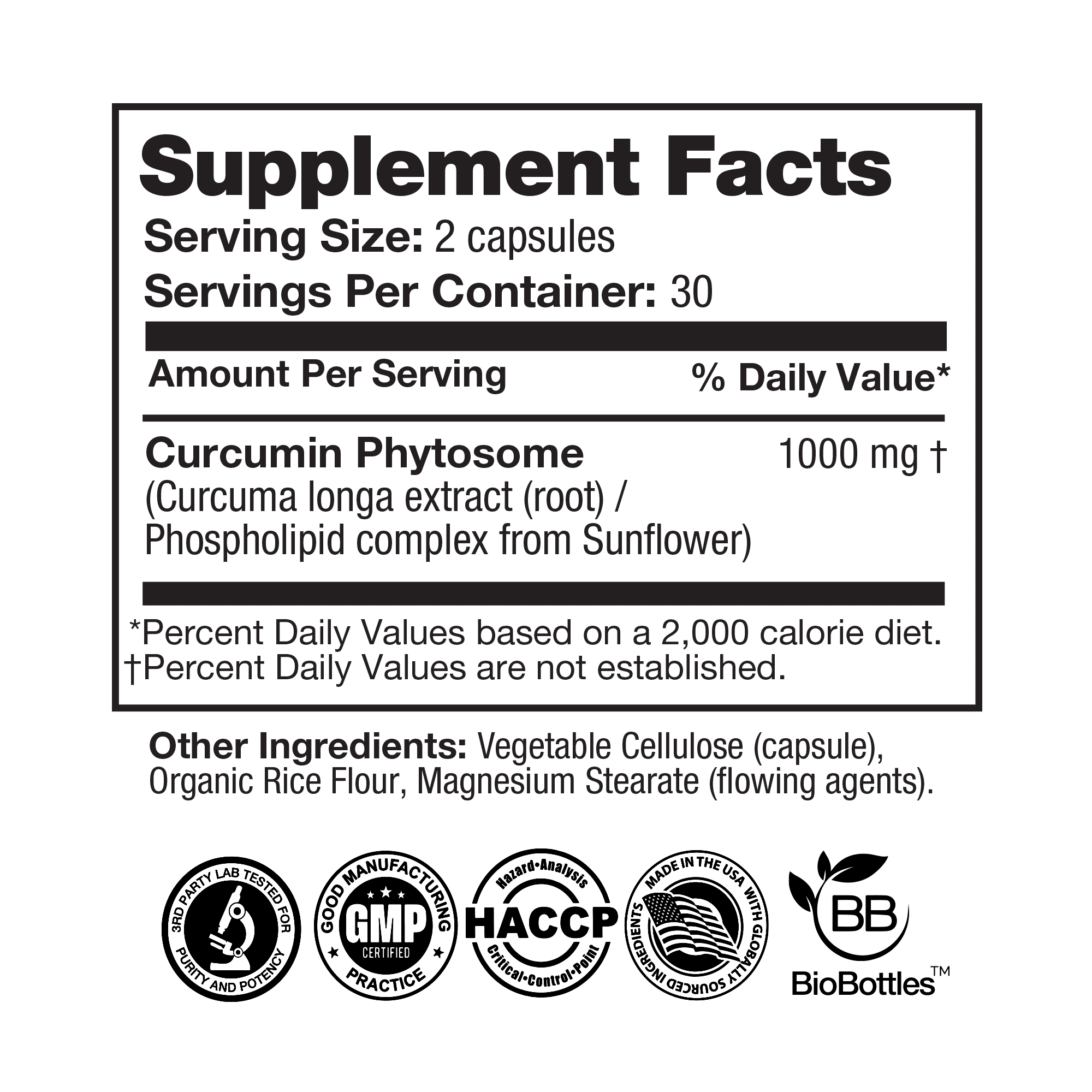 Turmeric Curcumin Phytosome™ (60 Vegan Capsules) - Image 4